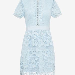 TED BAKER light blue/blue lace midi dress 👗